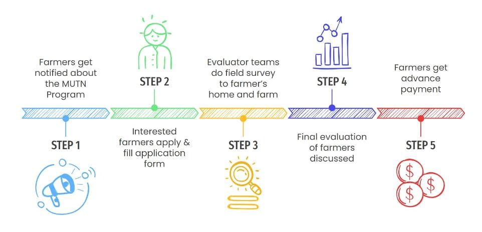 Process diagram for the Access to Finance program