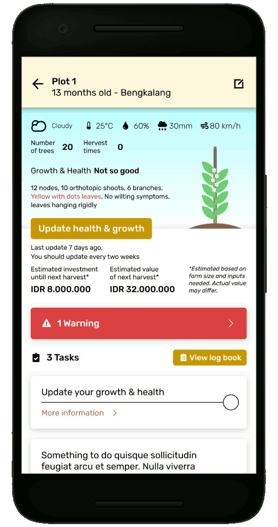 SpiceUp mobile application interface